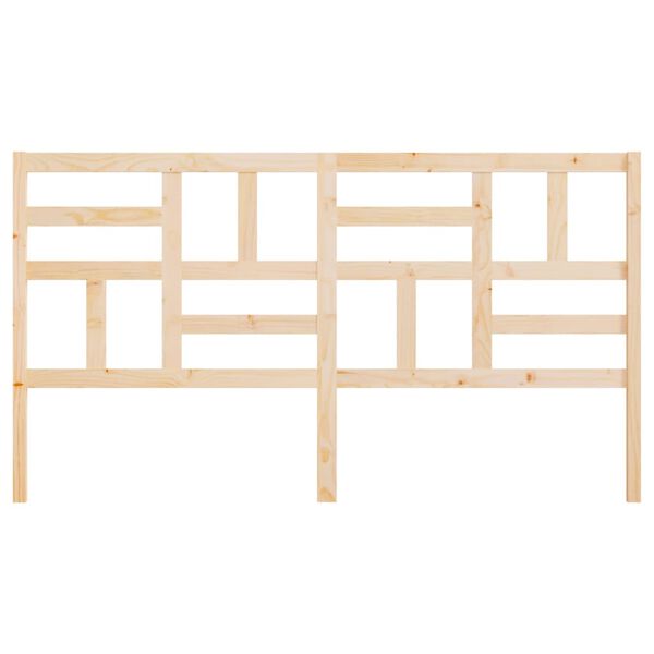 vidaXL Bed Headboard 206x4x104 cm Solid Wood Pine