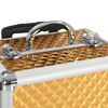 vidaXL Make-up Trolley 35x29x45 cm Gold Aluminium
