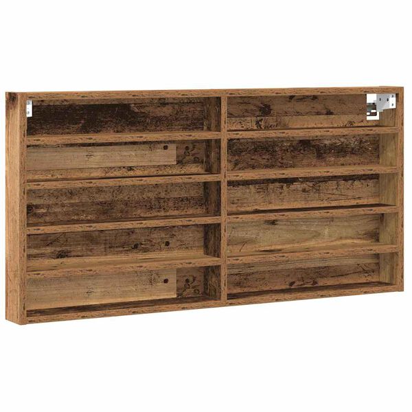 vidaXL Display Cabinet Old Wood 100 x 8.5 x 50 cm Engineered Wood
