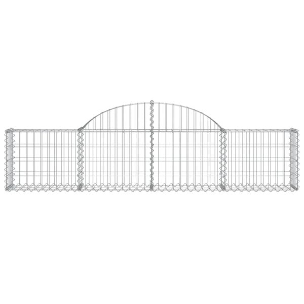 vidaXL Arched Gabion Baskets 3 pcs 200x30x40/60 cm Galvanised Iron