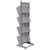 vidaXL 4-Layer Basket Rack Dark Grey 35x35x125 cm Wood