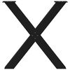 vidaXL Dining Table Legs X-Shaped 3 pcs Black 70x(72-73) cm Steel