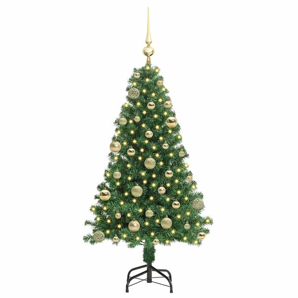 vidaXL Artificial Christmas Tree with 150 LEDs with Stand Green 120 cm