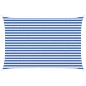 vidaXL Sunshade Sail Blue and White 4 x 5 m HDPE
