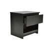vidaXL Nightstand with One-Drawer Black 2 pcs
