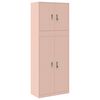 vidaXL Storage Cabinet 2 pcs Pink 80 x 40 x 210 cm Steel Lockable