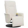 vidaXL Massage Recliner Chair with Footrest Cream Faux Leather