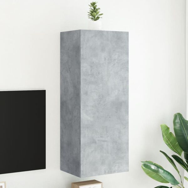 vidaXL TV Wall Cabinet Concrete Grey 40.5x30x102 cm Engineered Wood