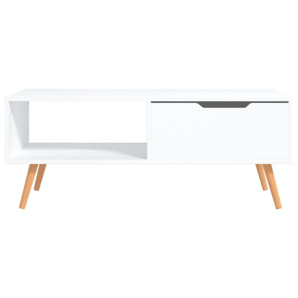 vidaXL Coffee Table White 100x49.5x43 cm Engineered Wood