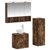 vidaXL Bathroom Furniture Set 4 pcs Smoked Oak