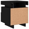 vidaXL Bedside Cabinets with LED Lights 2 pcs Black 40x39x48.5 cm