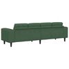 vidaXL Sofa with Cushion Dark Green 250 x 77 x 76 cm Corduroy Fabric
