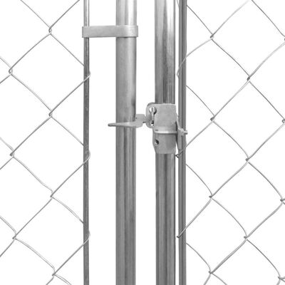 vidaXL Outdoor Dog Kennel Galvanised Steel 570x570x185 cm