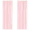 vidaXL Voile Curtains with Rod Pockets 2 pcs Light Pink