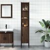 vidaXL Bathroom Cabinet Brown Oak 33x33x185.5 cm Engineered Wood