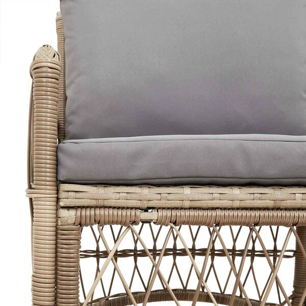 vidaXL Garden Chair Beige 60 x 70 x 78cm Poly Rattan