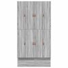 vidaXL Storage Bed Frame Grey Sonoma 120 cm Engineered Wood