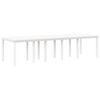 vidaXL Garden Dining Set with Cushion 13 pcs White and Light grey