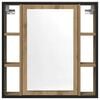 vidaXL Bathroom Mirror Cabinet Artisan Oak 60x16x60 cm Engineered Wood
