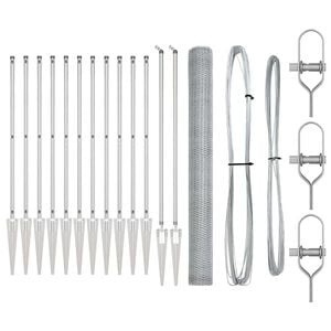 vidaXL Welded Wire Fence with Spikes 25 x 1.5 m (W x H)