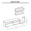 Homemania TV Stand Set Lena 148.2x29.5x45 cm White and Oak