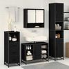 vidaXL Bathroom Furniture Set 3 pcs Black Oak Engineered Wood