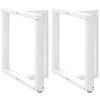 vidaXL Dining Table Legs T-Shaped&nbsp;2 pcs White 80x35x(72-73) cm Steel