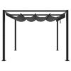 vidaXL Garden Gazebo with Retractable Roof Anthracite 3x3 m Steel
