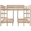 vidaXL Triple Bunk Bed Frame 160x200/80x160 cm Solid Wood Pine