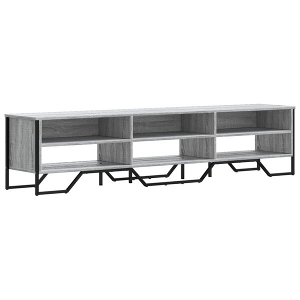 vidaXL TV Cabinet Grey Sonoma 180x34x41 cm Engineered Wood