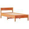 vidaXL Bed Frame without Mattress Wax Brown 100x200 cm Solid Wood Pine