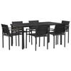 vidaXL Outdoor Furniture Set 7 pcs Black and Anthracite Textilene