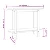 vidaXL Console Table White 110x40x80 cm Solid Wood Pine