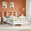vidaXL Bookcase Bed without Mattress White 140x200 cm Solid Wood Pine