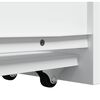 vidaXL Narrow Bathroom Cupboard with Wheels White Engineered Wood