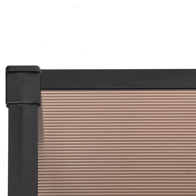 vidaXL Door Canopy Black 358.5x90 cm Polycarbonate