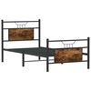 vidaXL Bed Frame without Mattress Smoked Oak 90x190 cm Single Engineered Wood