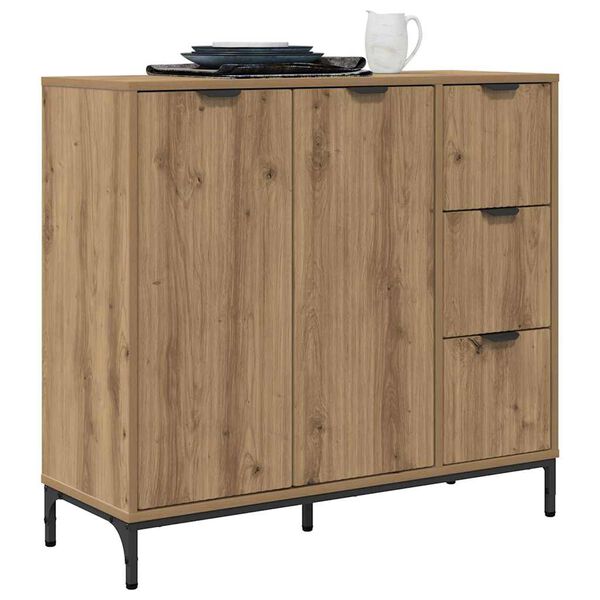 vidaXL Sideboard Artisan Oak 89.5 x 33 x 82 cm Engineered Wood