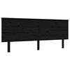 vidaXL Bed Frame without Mattress Black 200x200 cm Solid Wood Pine