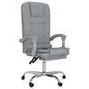 vidaXL Massage Reclining Office Chair Light Grey Fabric