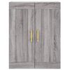 vidaXL Highboard Grey Sonoma 69.5x34x180 cm Engineered Wood