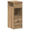 vidaXL Bedside Cabinets 2 pcs with Drawer Artisan Oak 25x31x66 cm