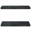 vidaXL Wall Shelves 2 pcs 50x23.5 cm Black Stainless Steel