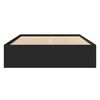 vidaXL Bed Frame without Mattress Black 140x190 cm Engineered Wood
