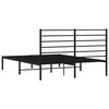 vidaXL Metal Bed Frame without Mattress with Headboard Black 140x190cm