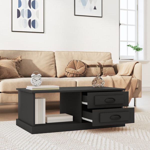 vidaXL Coffee Table Black 90x50x35 cm Engineered Wood