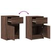 vidaXL Bedside Cabinets with LED Lights 2 pcs Brown Oak Engineered Wood