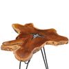 vidaXL Coffee Table 70x45 cm Solid Teak Wood and Polyresin