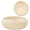 vidaXL Sink 40x12 cm Marble Cream