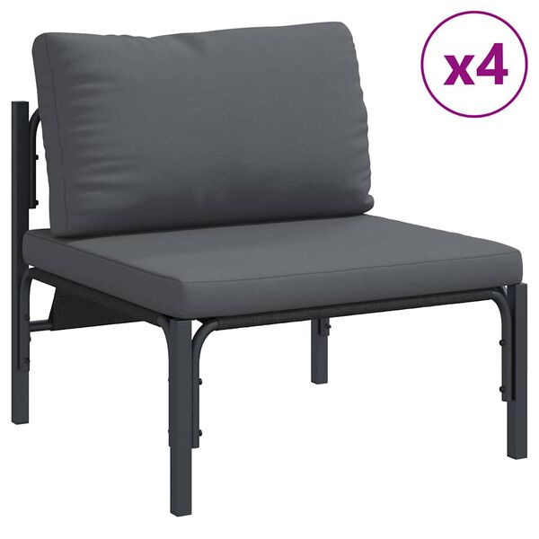 vidaXL Garden Sofa Set Anthracite Steel